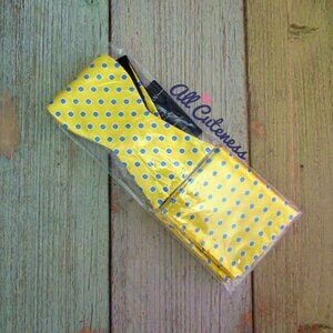 Hisdern Yellow Floral Bow Tie with Pocket Square